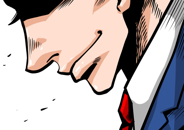 勝利を確信するサラリーマン