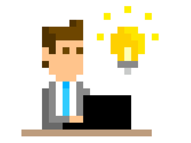 会社員が発見したイメージのイラスト