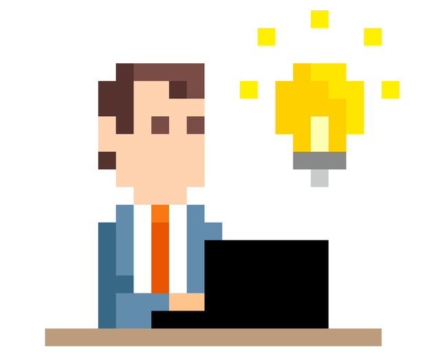 会社員が発見したイメージのイラスト